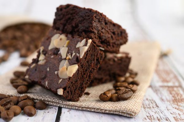 Food – Chocolate Brownies Sackcloth Coffee
