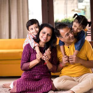 People – Happy Indian Family Home