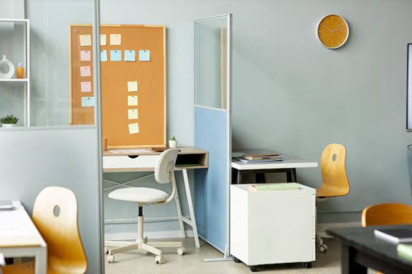 Business – Office Arrangement With Partitions