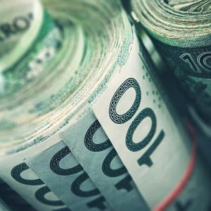 Business – Rolled Polish Zloty Banknotes