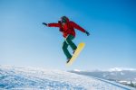 Sports – Snowboarder Makes Jump Speed